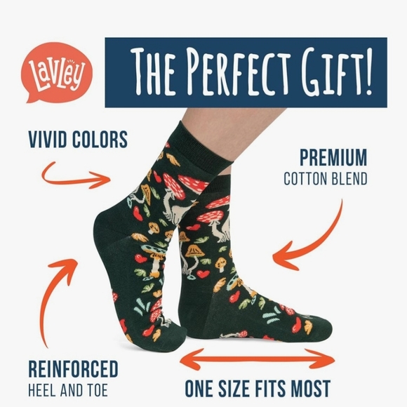 Mush Love whimsical socks - Picture 3 of 4